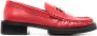 GANNI logo-plaque leather loafer Red - Thumbnail 1