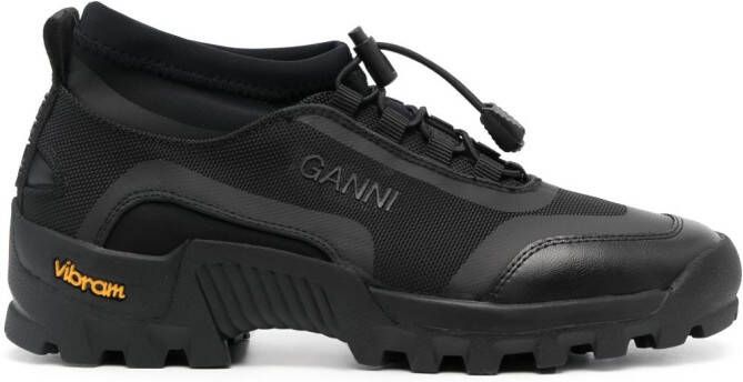 GANNI low-top drawstring sneakers Black