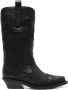 GANNI panelled calf-length boots Black - Thumbnail 1