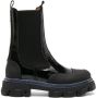 GANNI patent leather ankle boots Black - Thumbnail 1