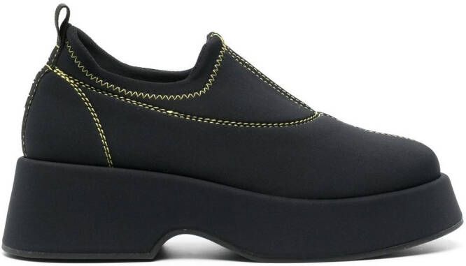 GANNI retro flatform shoes Black