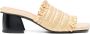 GANNI Smock 65mm ruched mules Gold - Thumbnail 1
