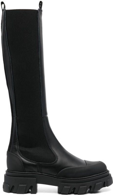 GANNI knee-high Chelsea boots Black
