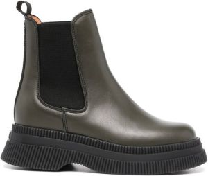 GANNI two-tone Chelsea boots Green