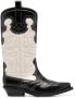 GANNI two-tone leather Western boots Black - Thumbnail 1