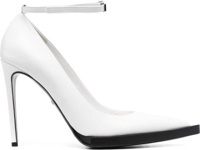 Gcds 110mm pointed leather pumps White
