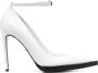 Gcds 110mm pointed leather pumps White - Thumbnail 1