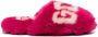 Gcds logo print faux-fur slippers Pink - Thumbnail 1