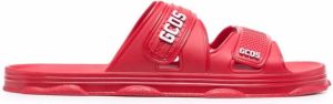 Gcds logo-strap sandals Red