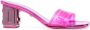 GCDS 70mm metallic logo sandals Pink - Thumbnail 1