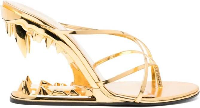 Gcds Morso 109mm thong sandals Gold