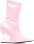 Gcds Morso 110mm leather boots Pink - Thumbnail 1