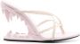 Gcds Morso 110mm leather thong sandals Pink - Thumbnail 1