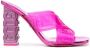 GCDS translucent criss-cross sandals Pink - Thumbnail 1