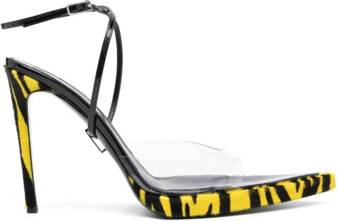 Gcds Zebra Rider 125mm transparent-design sandals Black