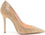 Gedebe 110mm crystal-embellished leather pumps Neutrals - Thumbnail 1