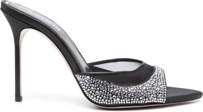 Gedebe Isabelli 10mm crystal-embellished sandals Black