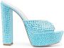 Gedebe Jerry crystal-embellished platform sandals Blue - Thumbnail 1