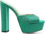 Gedebe Jery 145mm chain-embellished sandals Green - Thumbnail 1