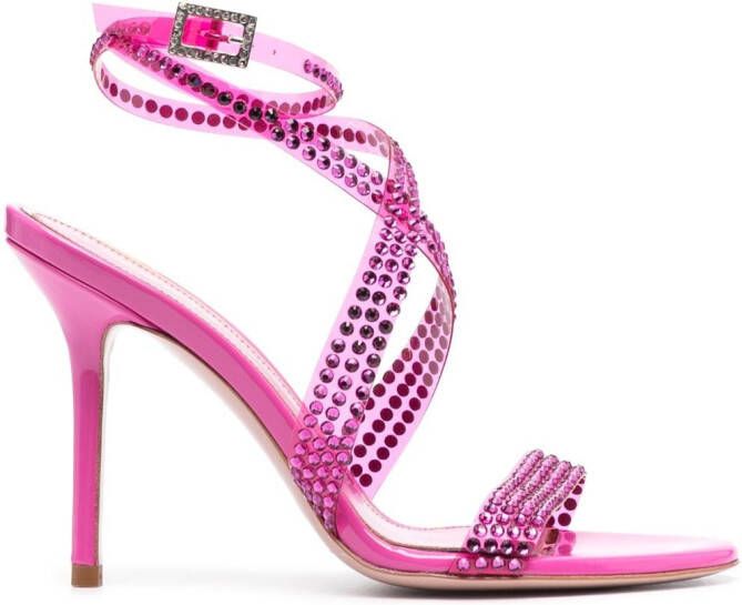 Gedebe Kim 100mm embellished sandals Pink