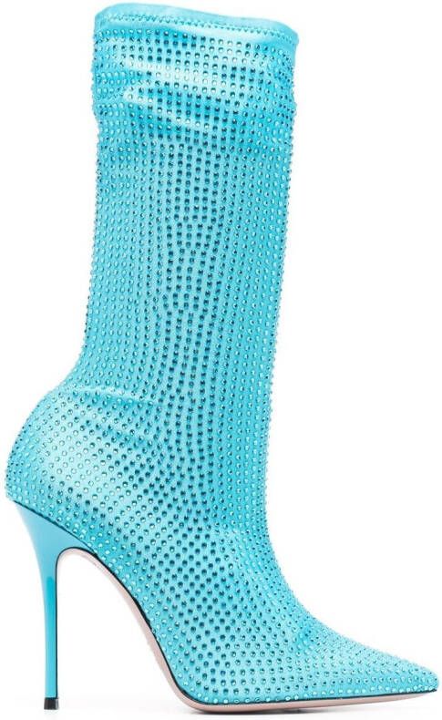 Gedebe Logan crystal-embellished boots Blue