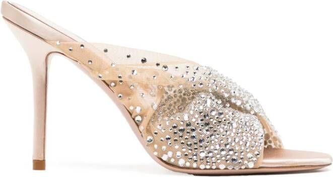 Gedebe Mariel 90mm crystal-embellished sandals Pink