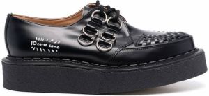George Cox x 10 Corso Como D-ring embellished creepers Black