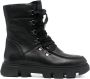 Geox 45mm Vilde lace-up leather boots Black - Thumbnail 1