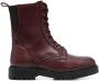 Geox Bleyze leather ankle boots Red - Thumbnail 1