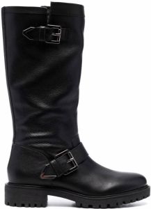 Geox buckle-detail knee-length boots Black