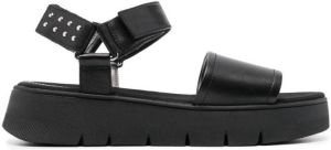 Geox Dandra open-toe leather sandals Black