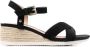 Geox Ischia jute wedge sandals Black - Thumbnail 1