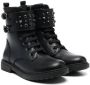 Geox Kids Eclair studded lace-up boots Black - Thumbnail 1