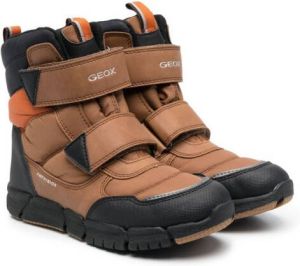 Geox Kids Flexyper touch-strap boots Brown
