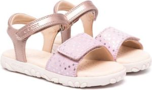 Geox Kids Haiti metallic polka-dot sandals Pink