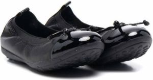 Geox Kids high-shine ballerina shoes Black