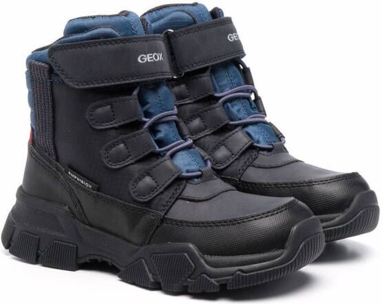 Geox Kids Nevegal panelled boots Black
