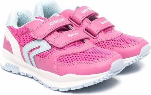 Geox Kids Pavel touch-strap sneakers Pink