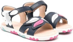 Geox Kids petal-appliqué sandals Blue