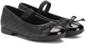 Geox Kids Plié leather ballerina shoes Black