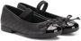Geox Kids Plié leather ballerina shoes Black - Thumbnail 1
