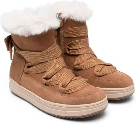 Geox Kids Rebecca suede ankle boots Brown