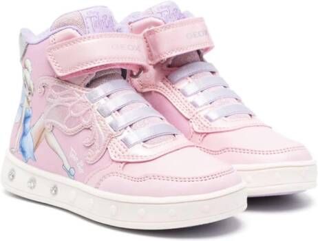 Geox Kids Skylin Tinker Bell high-top sneakers Pink