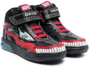 Geox Kids x Marvel Grayjay high-top sneakers Black