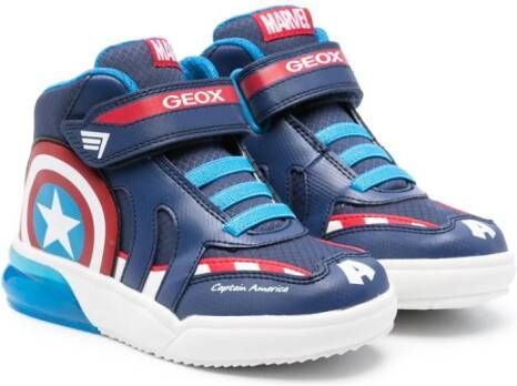 Geox Kids x Marvel Grayjay high-top sneakers Blue