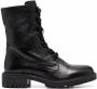 Geox lace-up leather boots Black - Thumbnail 1