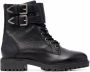 Geox lace-up leather boots Black - Thumbnail 1