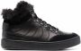 Geox Leelu faux-fur trim sneakers Black - Thumbnail 1
