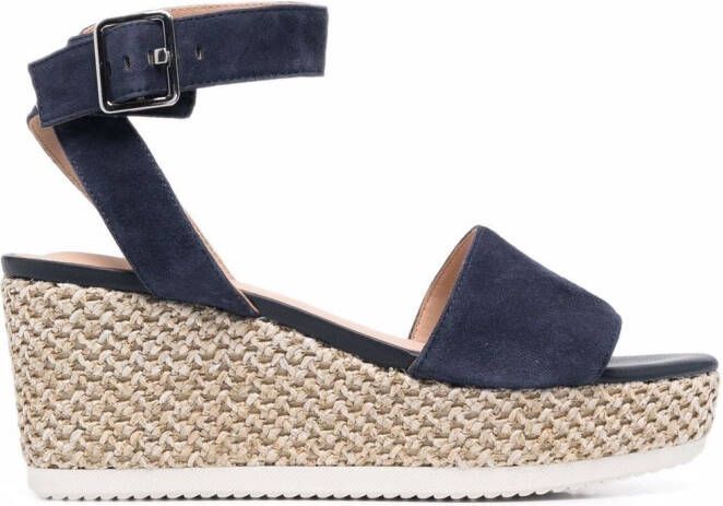 Geox Lipari espadrille wedge sandals Blue