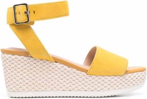 Geox Lipari woven wedge sandals Yellow